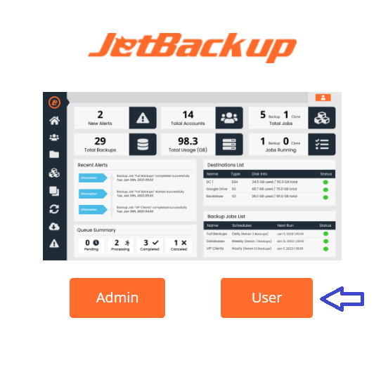 jetBackup 5 用戶演示(只提供英文版)